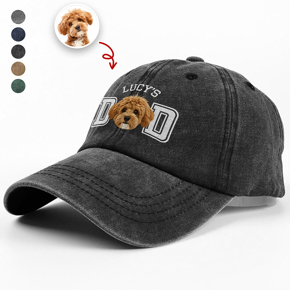 Custom Photo Dog Cat Dad Embroidered Baseball Cap - Personalized Father’s Day Gift CH07 911488