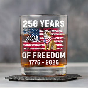 Custom Dog America 250 of Freedom Whiskey Glass For Dog Lovers LM32 895319