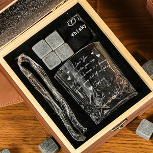 I Love You For Who You Are Couple Personalized Engraved Whiskey Glass Set with Wooden Box HA75 898038