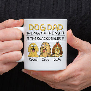Dog Dad The Man The Myth The Snack Dealer White Mug Personalized Gift For Dog Dad HO82 893702