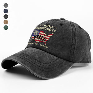250 Years Of Defending Liberty Washed Denim Baseball Cap TH10 894689