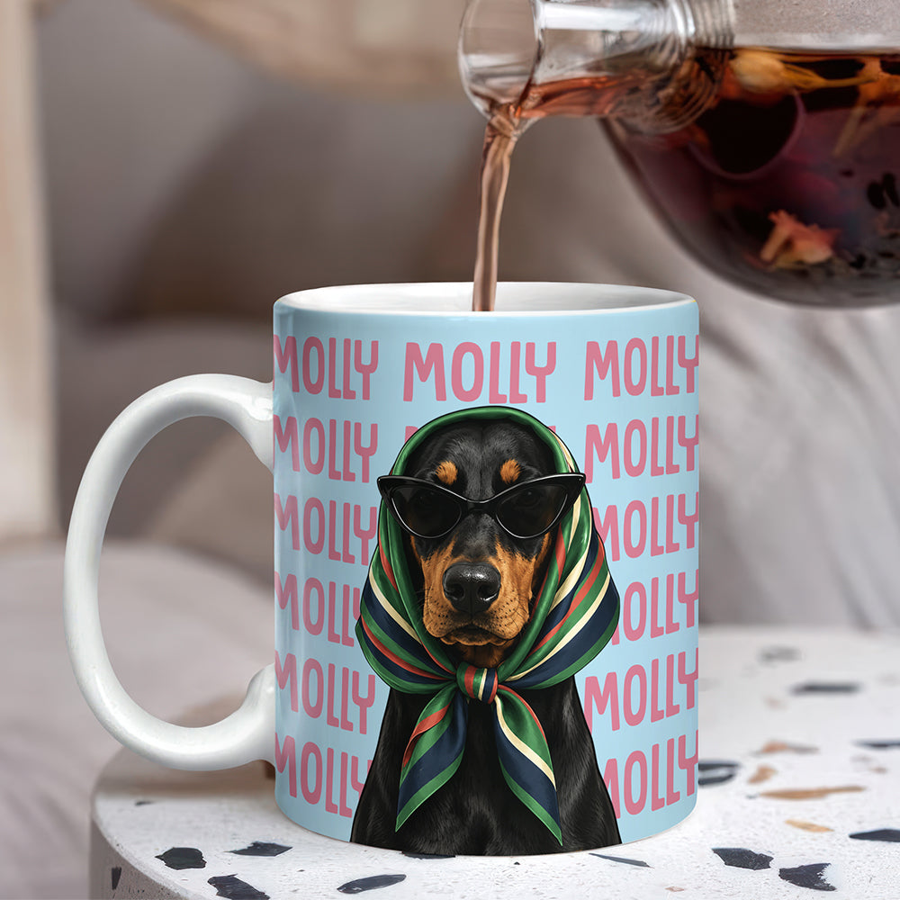 Custom Dog Photo Watercolor Print Full Mug - Personalized Pet Mug, Custom Dog Lover Gift for Family & Friends CH07 180094