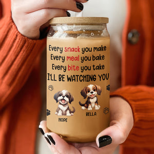 Personalized Gift Every Snack You Make We'll Be Watching You Glass Can With Lid LM32 893185