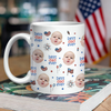 Custom Face Best Dad, Mom Ever America Flag Independence Print Full Mug LM32 669025