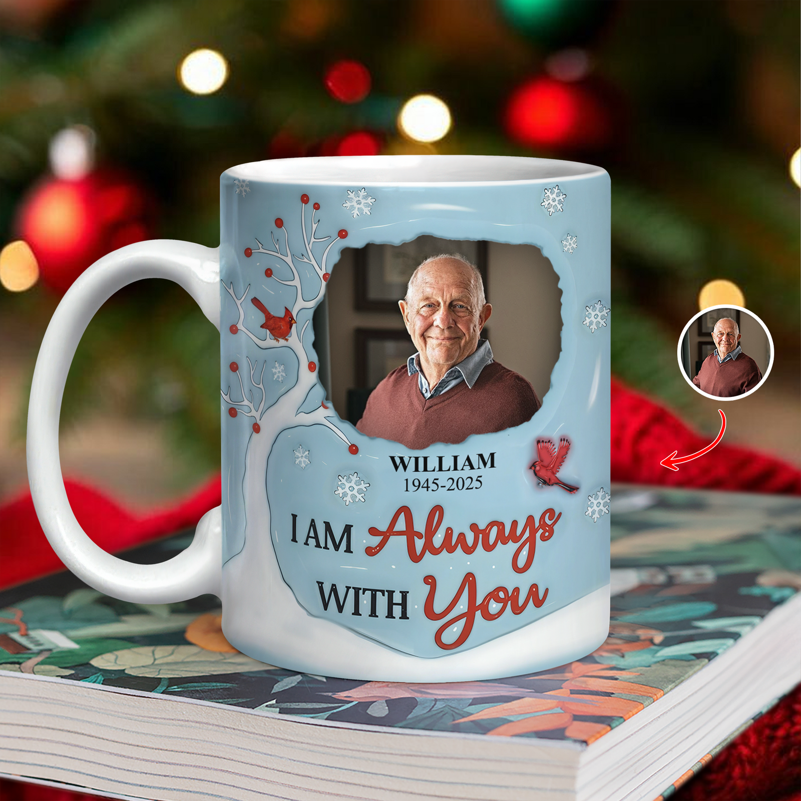 I'm Always With You Custom Memorial Photo 3D Inflated Effect Mug CH07 896614