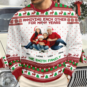Custom Family Photo Annoying Each Other For Many Years Ugly Sweater TH10 894951