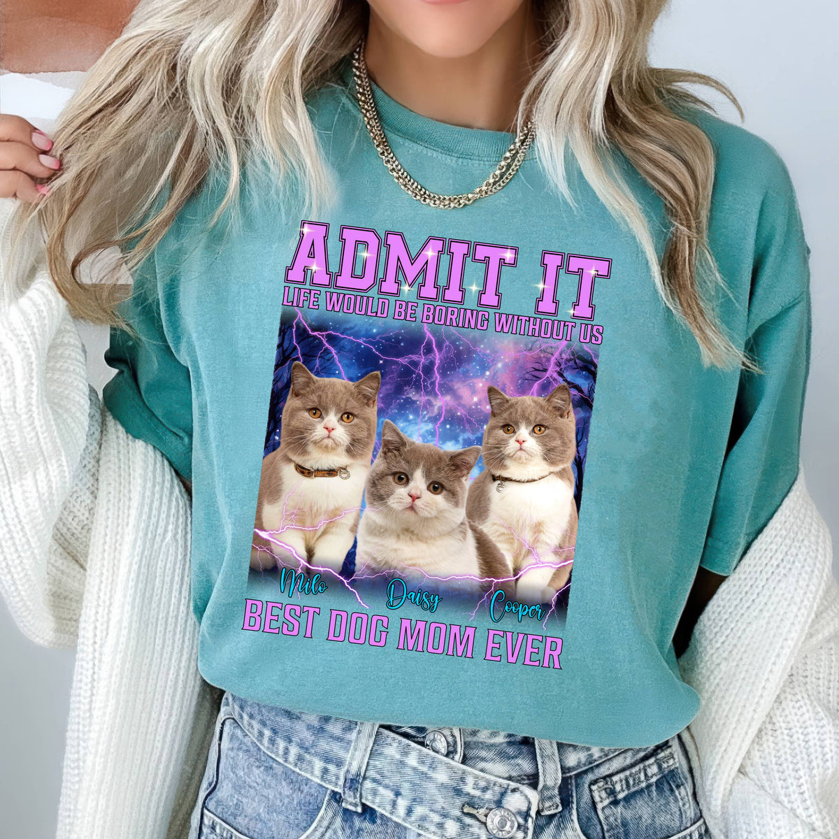 Custom Photo Admit It Life Would Be Boring Without Us Dog Cat Retro Style Comfort Shirt HO82 894890