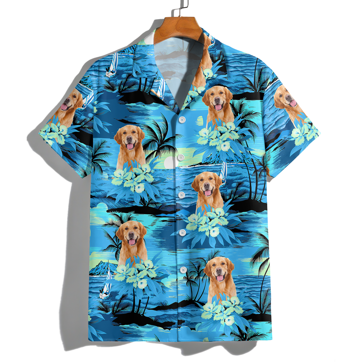 Custom Dog Cat Photo Summer Beach Hawaii Shirt Gift For Dog Cat Lovers HO82 894316