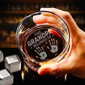 Custom Photo This Grandpa Belongs To Me Whiskey Glass TH10 892923