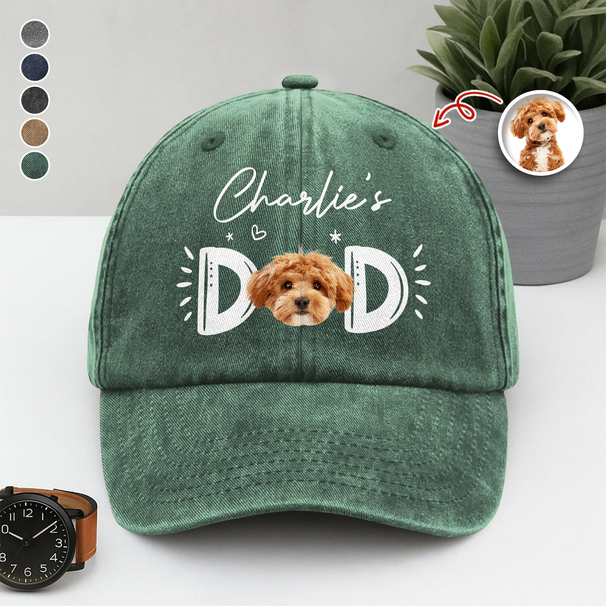 Custom Photo Dog Cat - Dog Mom Cat Mom Washed Denim Baseball Cap HA75 897008