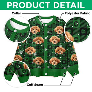 Custom Buddy Photo Christmas Snow Cardigan CH07 899584