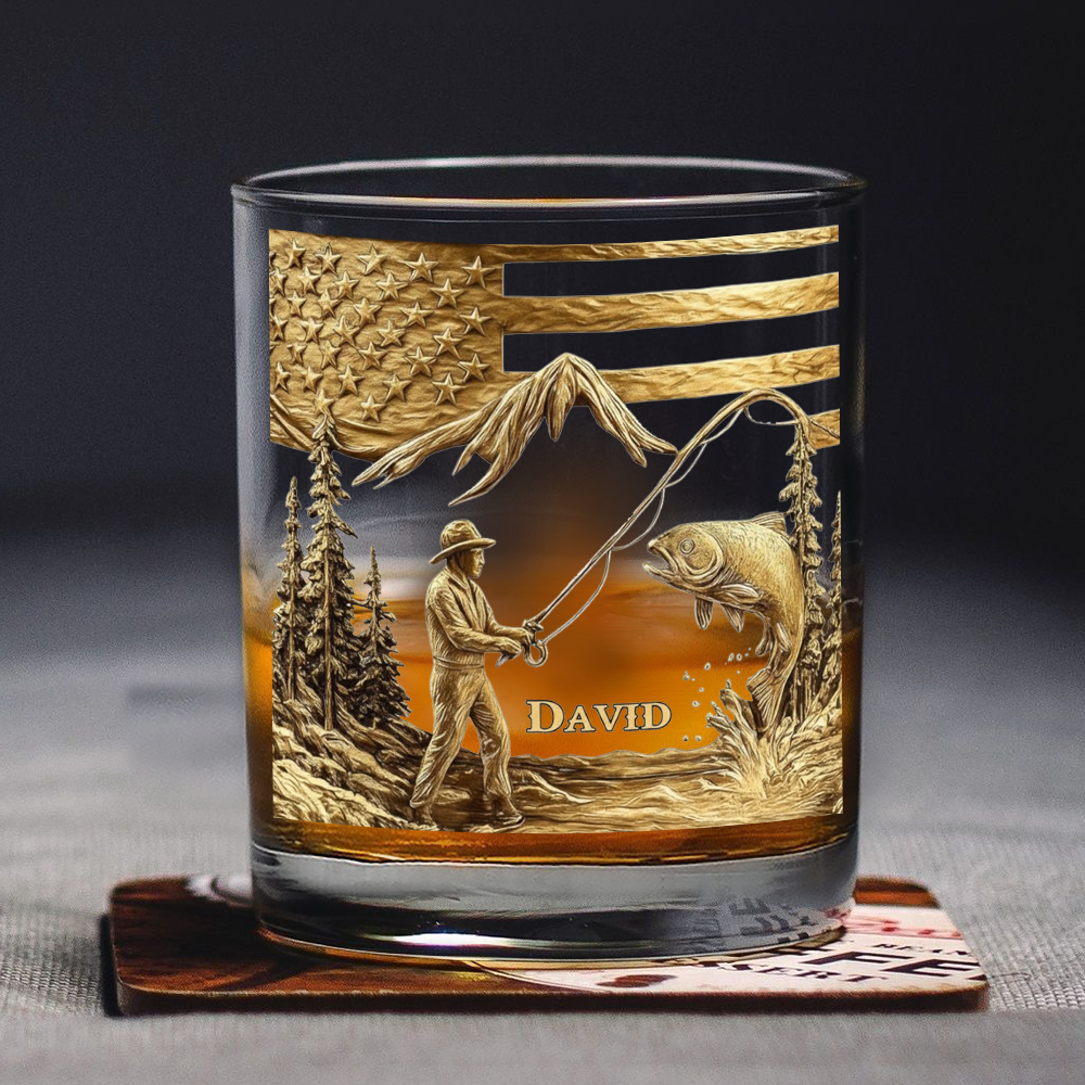 Personalized Whiskey Glass Gift For Fishing Lover CH07 895394