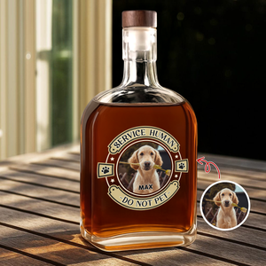 Custom Dog Photo Service Human Whiskey Bottle For Dog Lovers LM32 895029