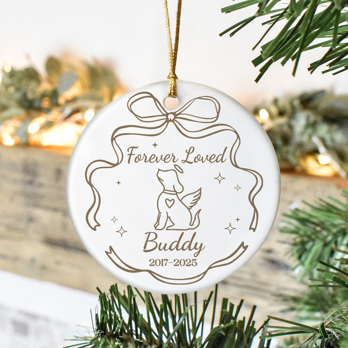 Personalized Custom Name Forever Loved Ceramic Ornament For Pet Lover TH10 896639