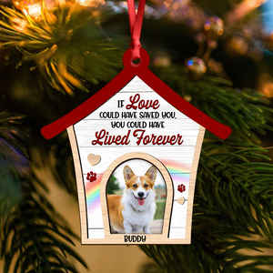 Custom Photo Dog Loss Memorial Wood Ornament CH07 896906