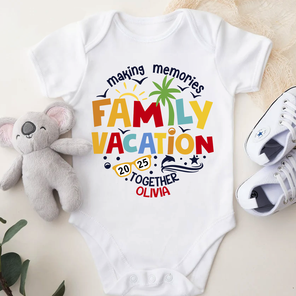 Personalized Family Vacation 2025 Making Memories Together Baby Onesie LM32 893815
