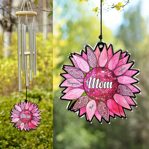 Personalized Name Nana Auntie Mom Family Sunflower Acrylic Wind Chimes LM32 893945
