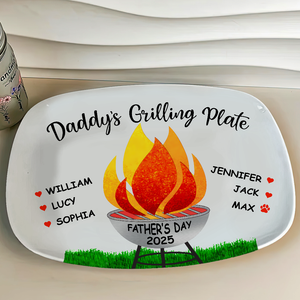 Personalized Daddy's Grilling Plate Platter Gift For Father's Day, Birthday HO82 893978