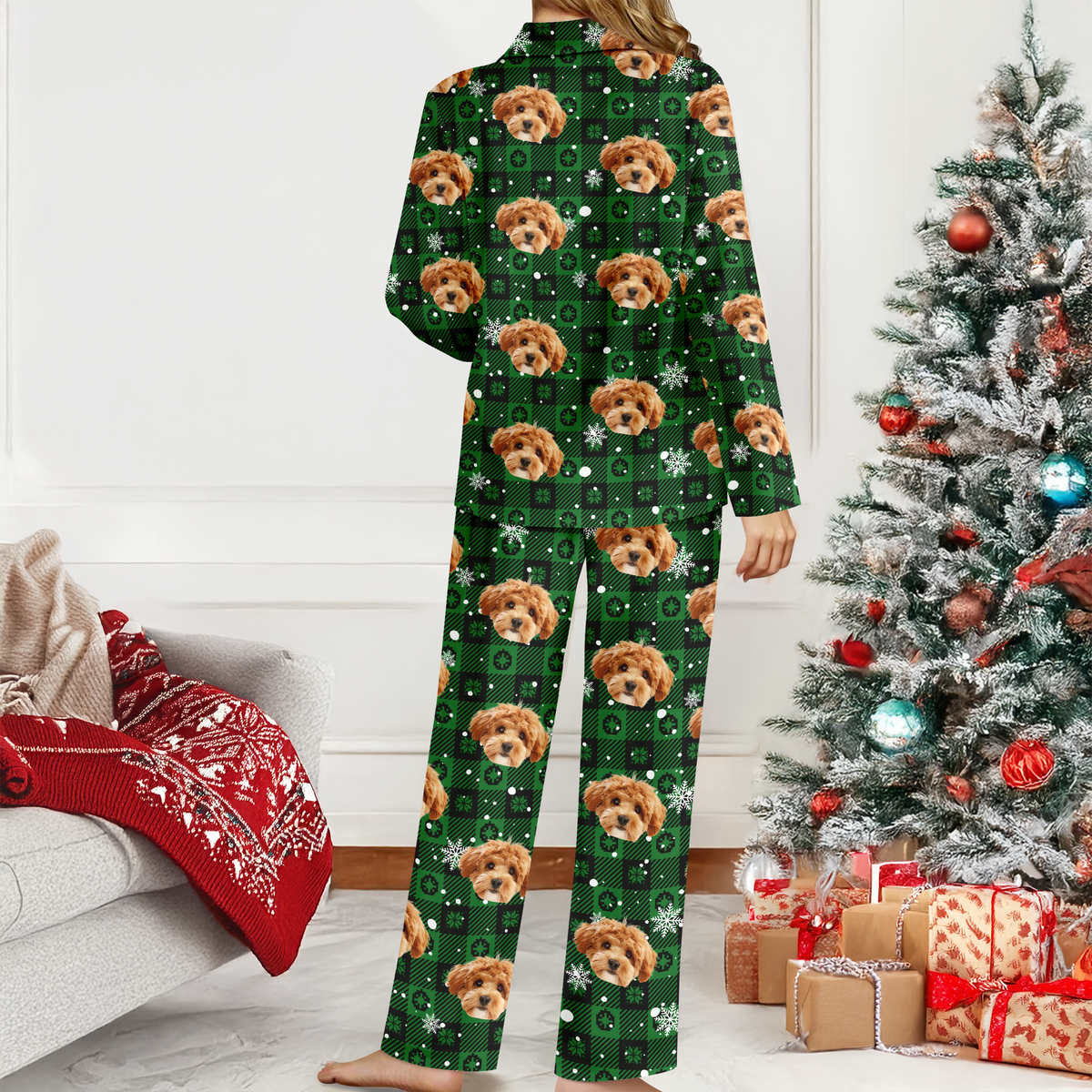 Custom Buddy Photo Christmas Snow Pajamas CH07 899910
