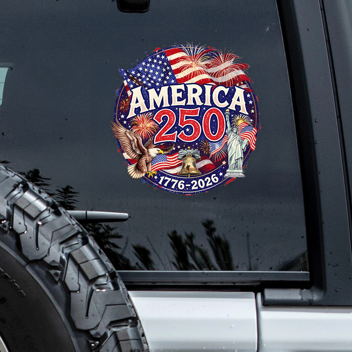 America 250 1776-2026 Car Window Decal Sticker HA75 920144