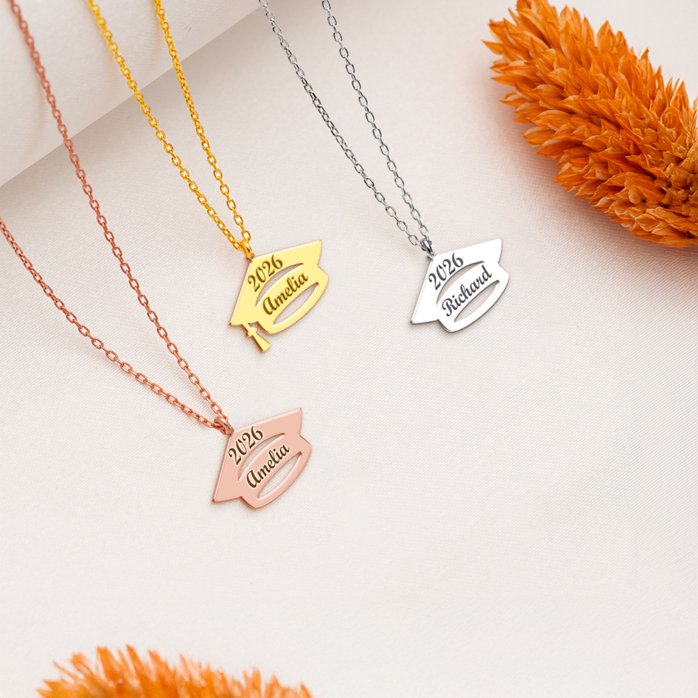 Personalized Graduation Necklace Class Of 2026 Shape Necklace College Graduation Favors, Gift For Her HA75 920498