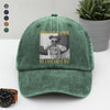 Personalised Vintage Photo And Year Senior - Officially A Senior - My Last First Day Washed Denim Baseball Cap HA75 922070