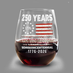 Celebrate Our America 250th Anniversary United States Semiquincentennial Wine Glass HA75 897416