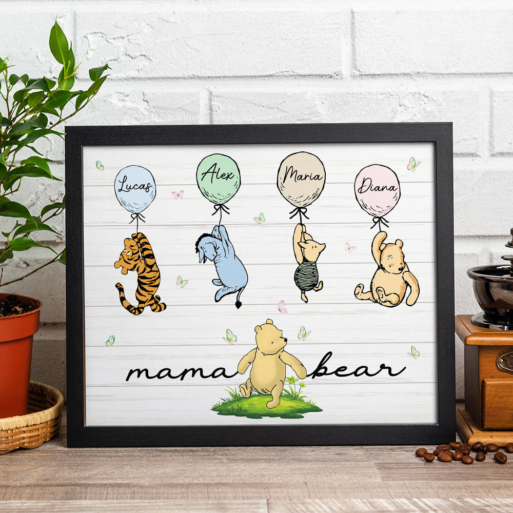 Custom Mama Grandma Bear With Kids Picture Frame Gift For Mother’s Day HO82 893530