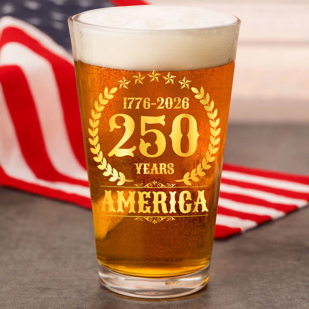 America 250 Years America 250th Anniversary Print Beer Glass HA75 897426
