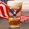 250 Years of Freedom America Patriotic Eagle Flag Print Beer Glass HA75 897348