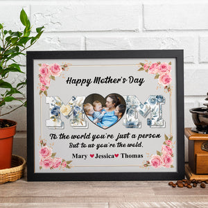 Mom, To Me You're The Wold Custom Photo Picture Frame Mothers Day Gift For Mom CH07 895274