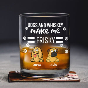 Personalized Funny Dog Make Me Friskey Whiskey Glass LM32 893367