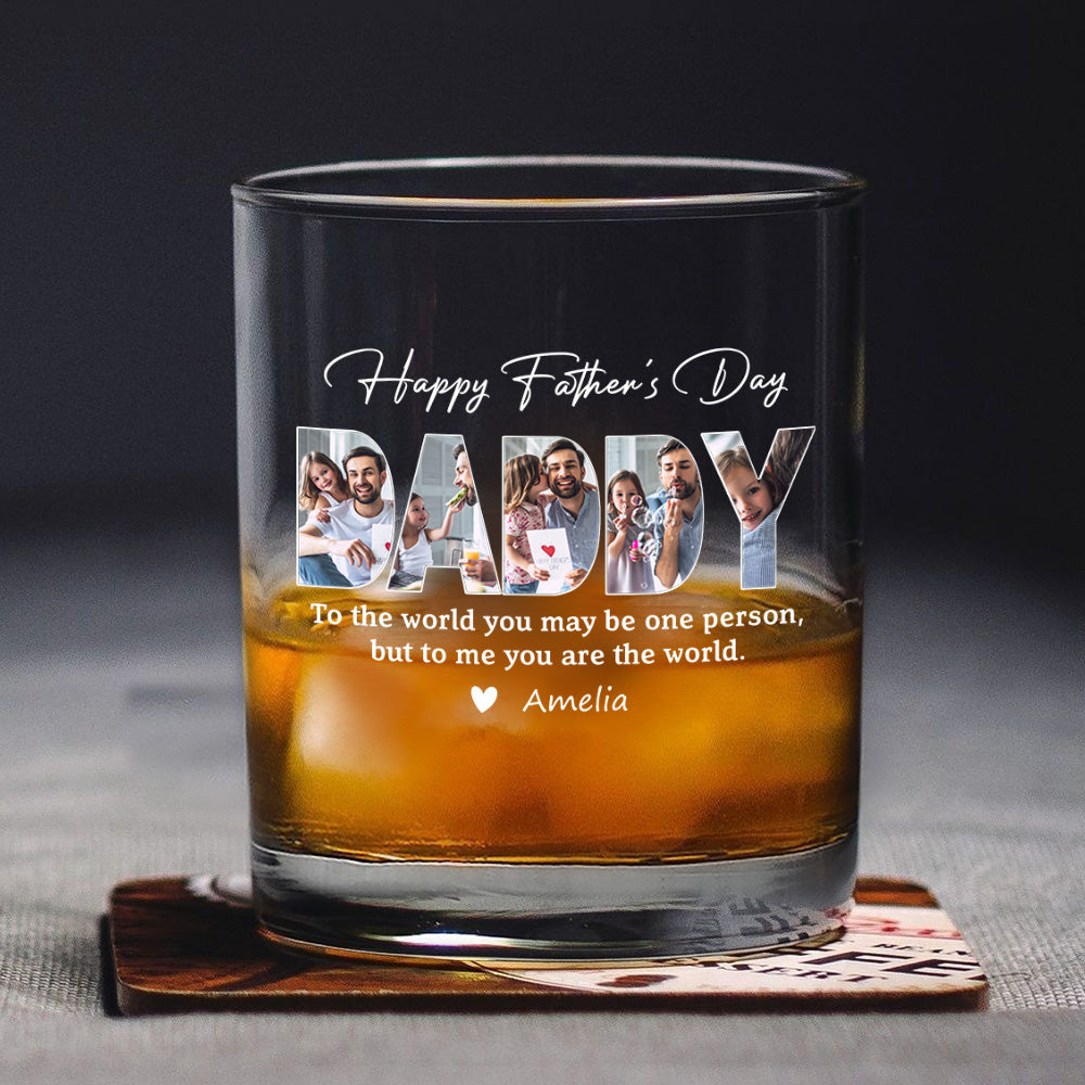 Custom Photo Happy Father's Day Family Whiskey Glass TH10 892867