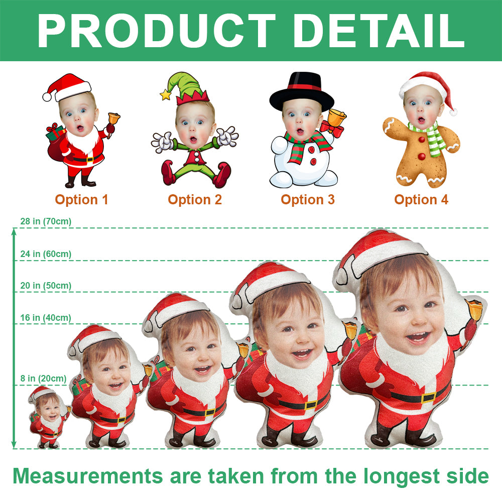 Custom Face Kid Christmas Personalized Photo Custom Shaped Pillow Gift For Kid HA75 898182