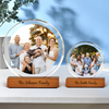 Custom Family Photo Round Acrylic Frame Block Gift CH07 896034