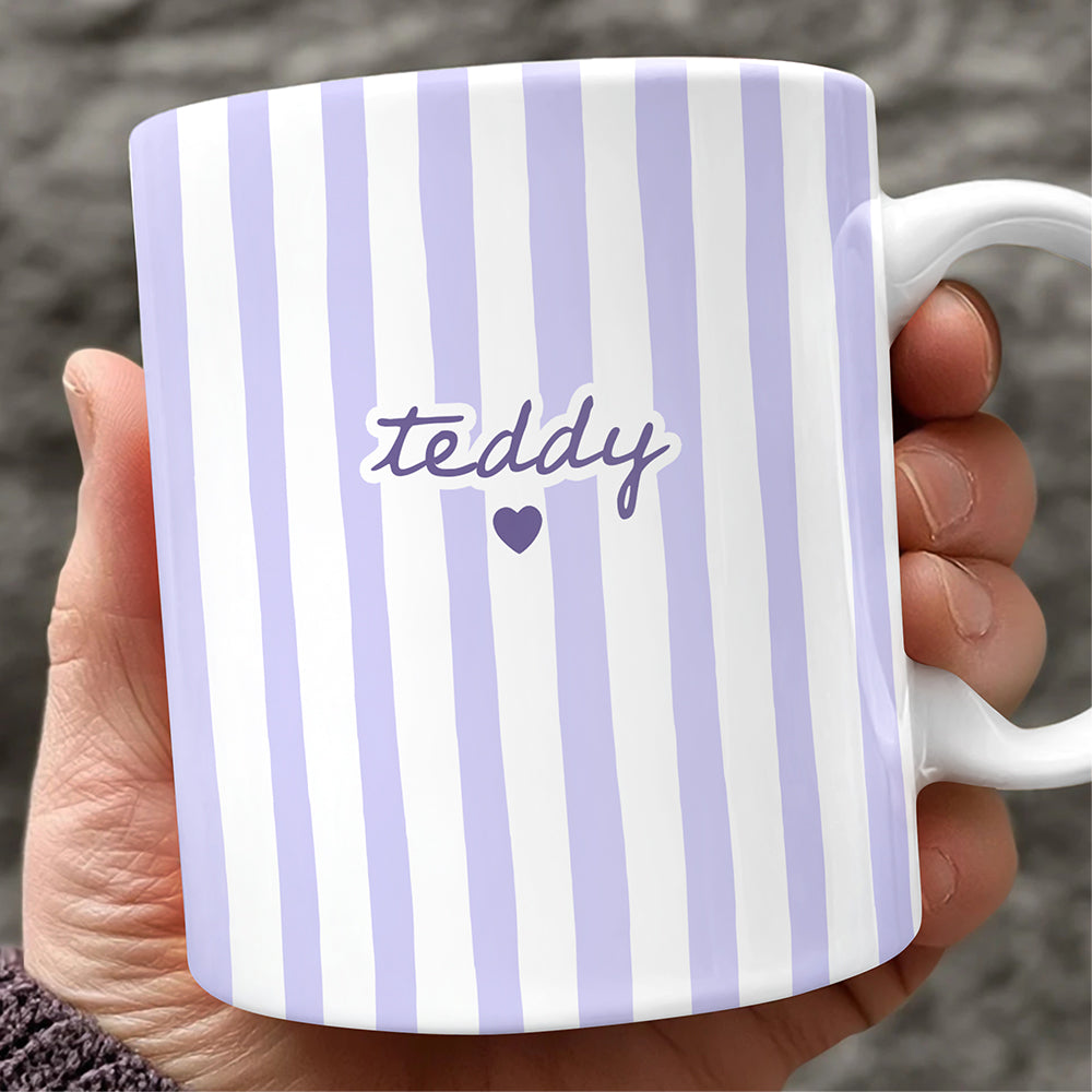 Personalized Custom Name Stripe Mug For Family TH10 170901