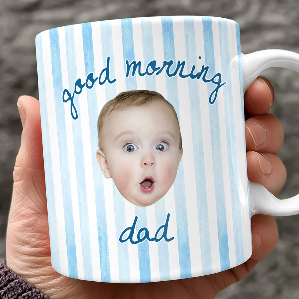 Custom Baby Face Happy Birthday Print Full Mug Gift For Dad, Mom HA75 921730