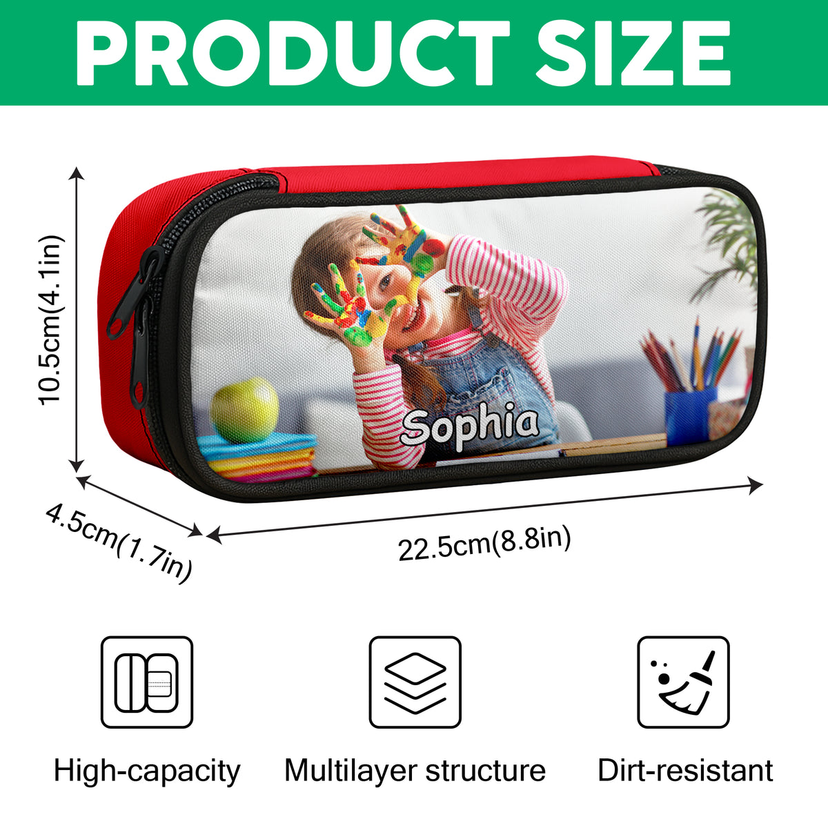 Custom Kid Photo Pencil Case Personalized Back To School Gift For Daughter Son CH07 896228