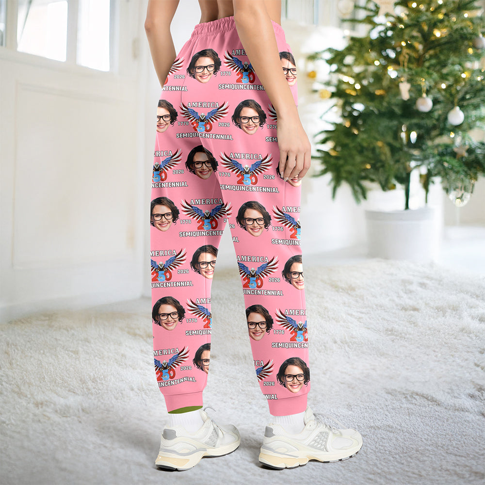 Custom Face America 250th Anniversary Eagle USA Flag Sweatpant CH07 899754