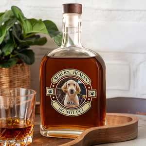 Custom Dog Photo Service Human Whiskey Bottle For Dog Lovers LM32 895029