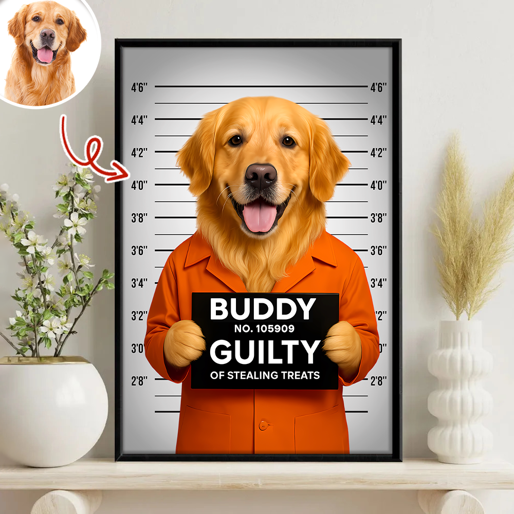 Custom Dog Photo Professional Treat Burglar Poster Gift For Dog Lovers HO82 894588