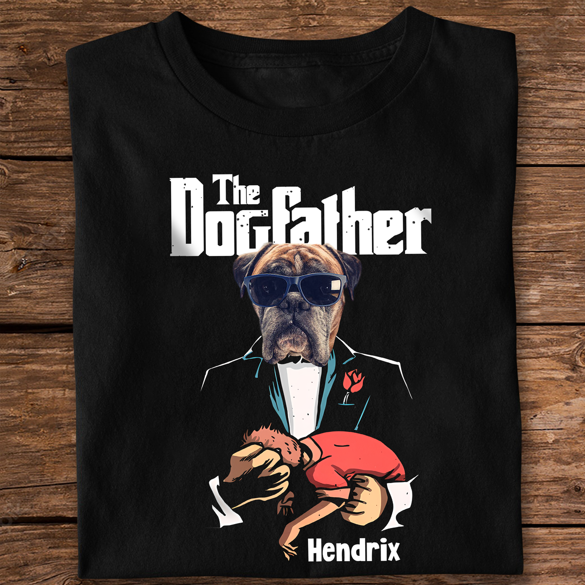 Custom Dog Photo The Dogfather Shirt Personalized Gift For Dog Dad HO82 893868