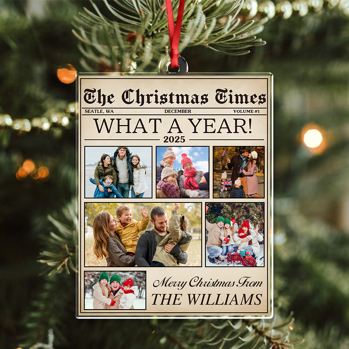 Custom Photo The Christmas Times What A Year Acrylic Ornament Holiday Keepsake For Family HO82 894758