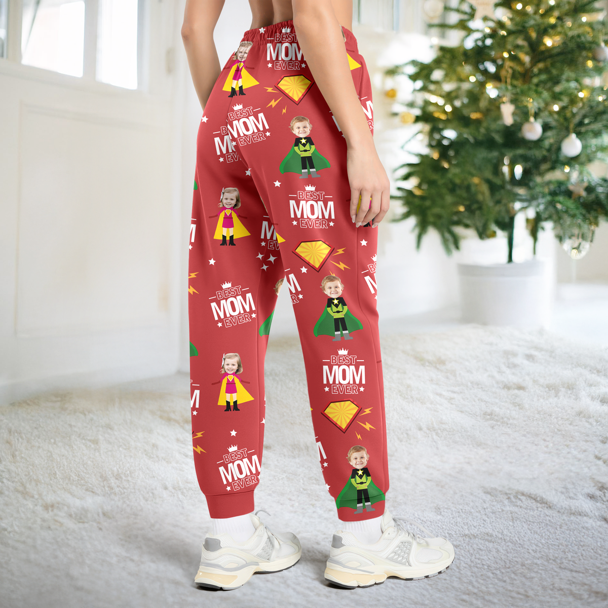 Custom Face Kid Best Mom Ever, Best Dad Ever Sweatpants HA75 897010