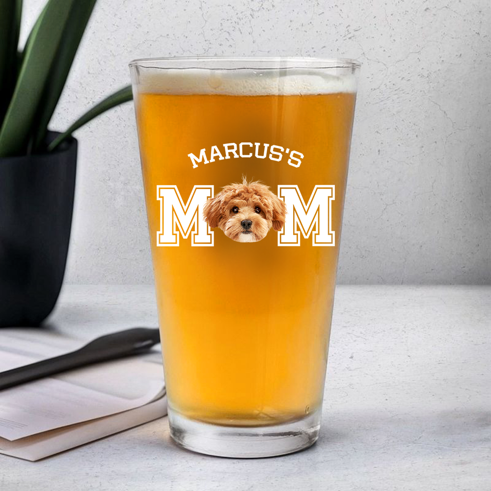 Custom Dog Photo Beer Glass Personalized Father's Day Gift Birthday Gift CH07 895896