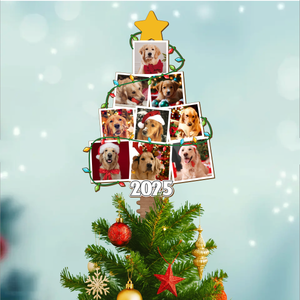 Custom Dog Photo Christmas Tree Acrylic Topper Gift For Dog Lover CH07 899026