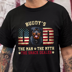 Custom Photo Dog - Dog's Dad The Man The Myth The Dealer American Flag Dad Shirt HA75 892440