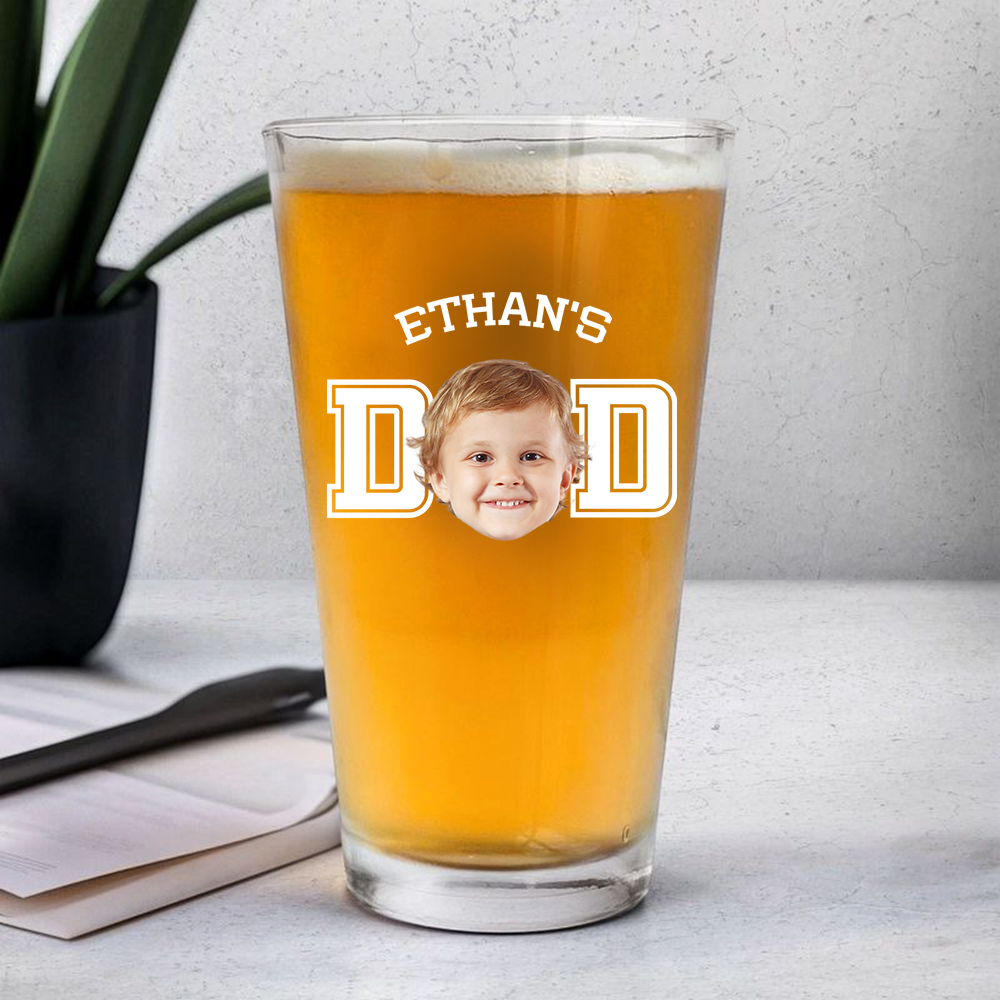 Custom Kid Photo Beer Glass Personalized Father's Day Gift Birthday Gift CH07 895848
