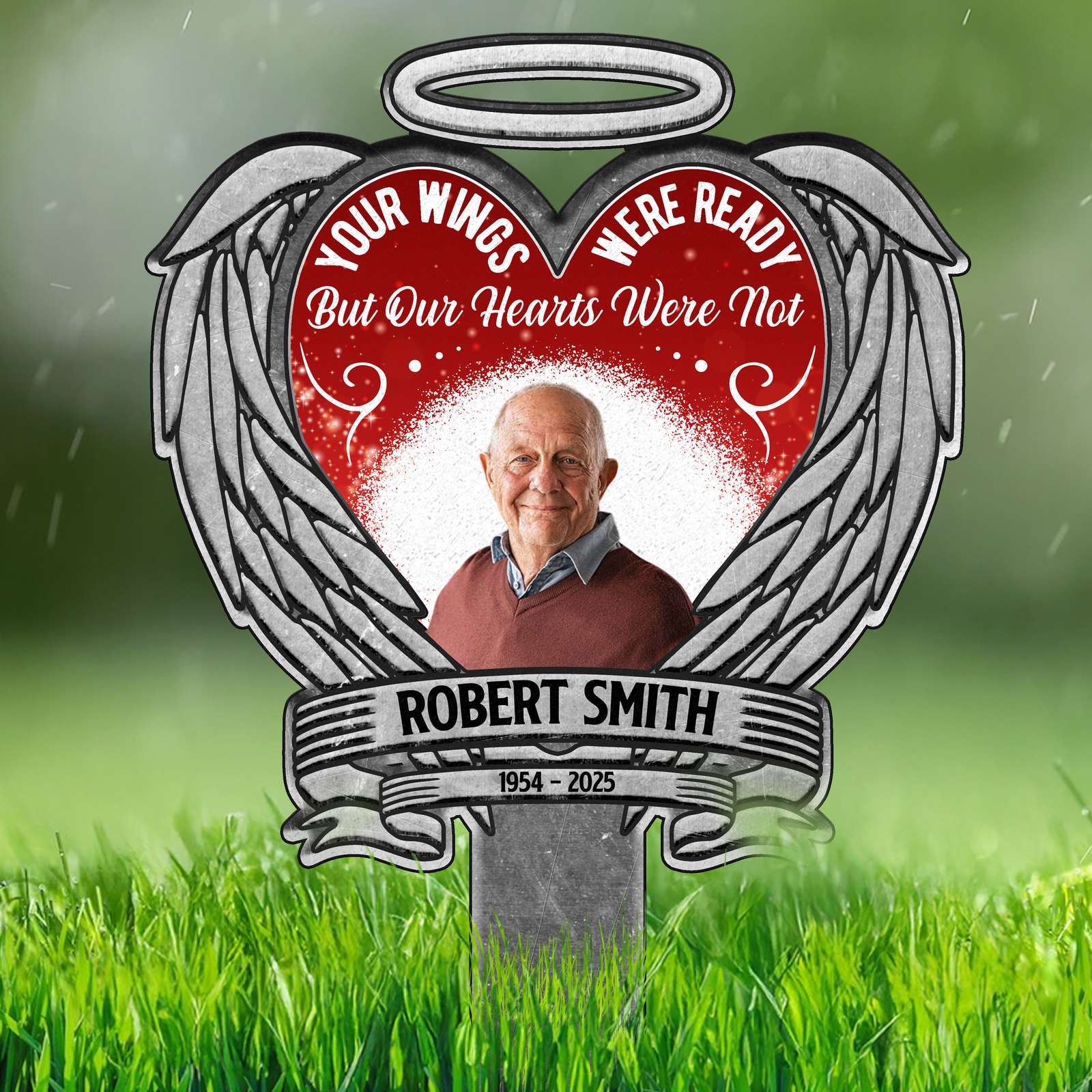 Custom Photo Always On Our Minds - Forever In Our Hearts Garden Stake HA75 892702