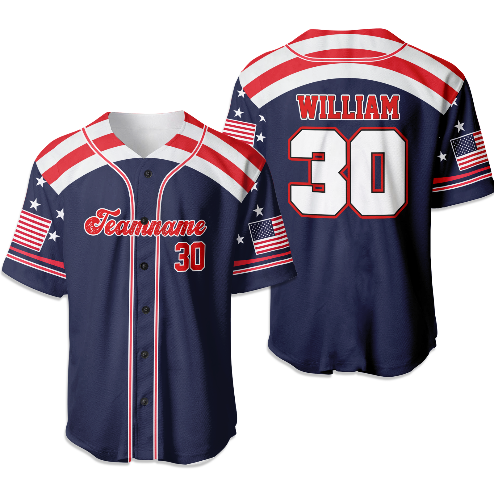 Personalized USA Patriotic Baseball Jersey Shirt Gift For 4th of July Independence Day HO82 894192